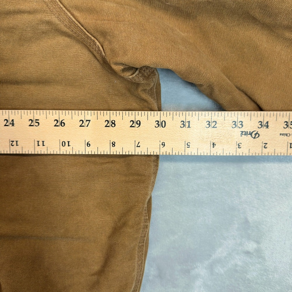 Carhartt Jacket Mens 2XL Brown J130 Sandstone Active Hooded Quilted Flannel Line - Picture 4 of 7